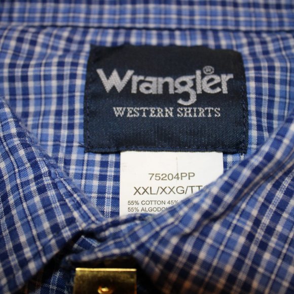 Wrangler Western Pearl snap LS Mens 2XL Shirt - Picture 6 of 6